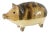 Early 20th Century Rustic Pottery Pig Form Piggy Bank For Sale