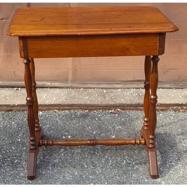 19th Century Victorian Mahogany Single Drawer Side Table For Sale - Image 4 of 11
