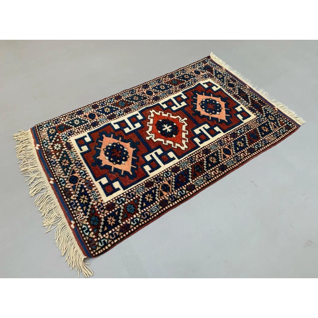 Original Turkish Kazak Rug Very attractive Old Turkish Kazak rug made in the 1970s. This rug is in good condition for its...