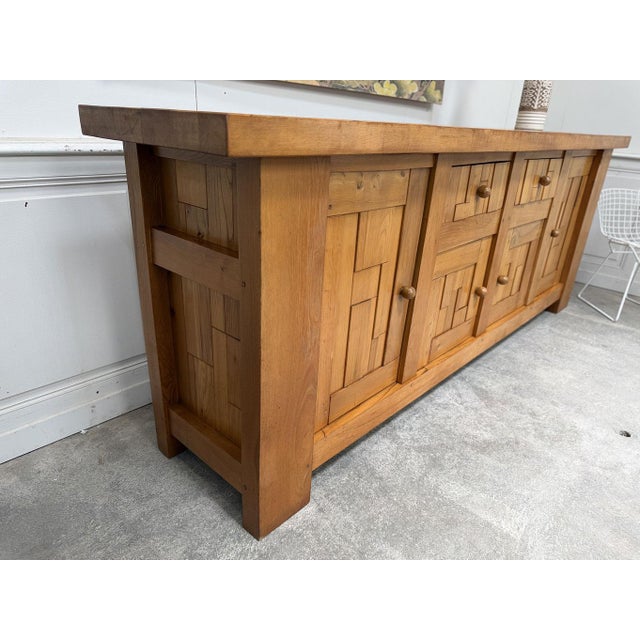 Wood Brutalist Elm Sideboard, 1970s For Sale - Image 7 of 15