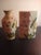 Beige 1970s Hand Painted Japanese Toyo Porcelain Decorative Vases - Set of 2 For Sale - Image 8 of 9