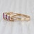 0.70ctw Tiered Ruby Diamond Pyramid Ring 14k Yellow Gold Size 6.25 Stackable For Sale - Image 4 of 8