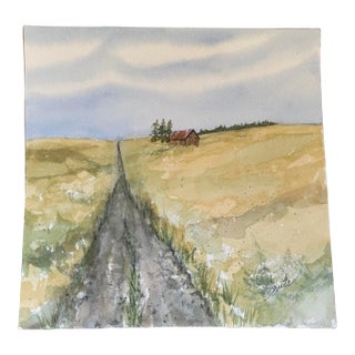 Signed Original Mixed Media Painting by Nancy Smith “The Road Less Traveled” For Sale