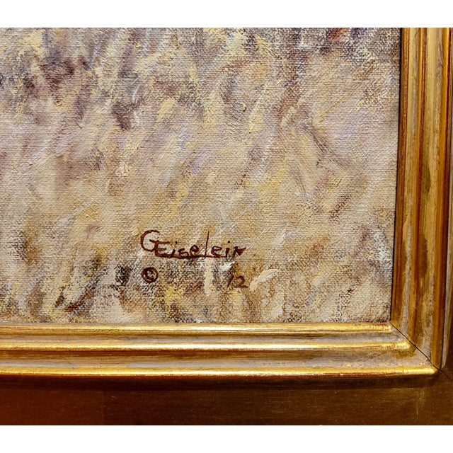 Wood Gregory Eiselein- Cowboy in a Montana Ranch Landscape -Oil Painting For Sale - Image 7 of 10