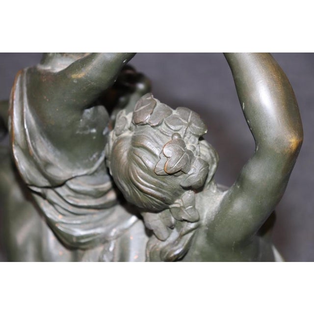 1920's Antique Bronze Statue of Children Playing Signed Clodion For Sale - Image 15 of 16