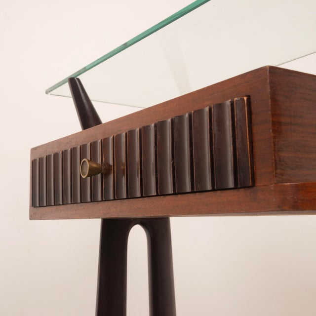 Mid-Century Modern Italian Rosewood Console Table, 1950 For Sale - Image 14 of 18