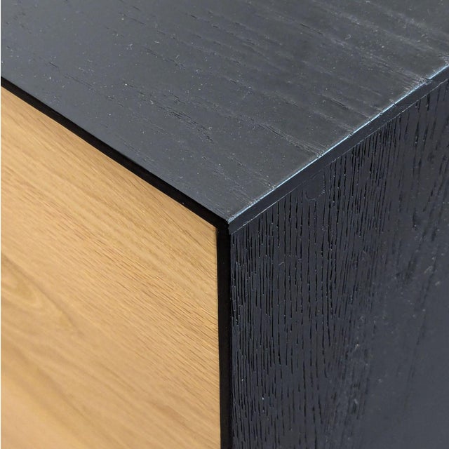 Wood Wood Media Console With Metal Legs For Sale - Image 7 of 10