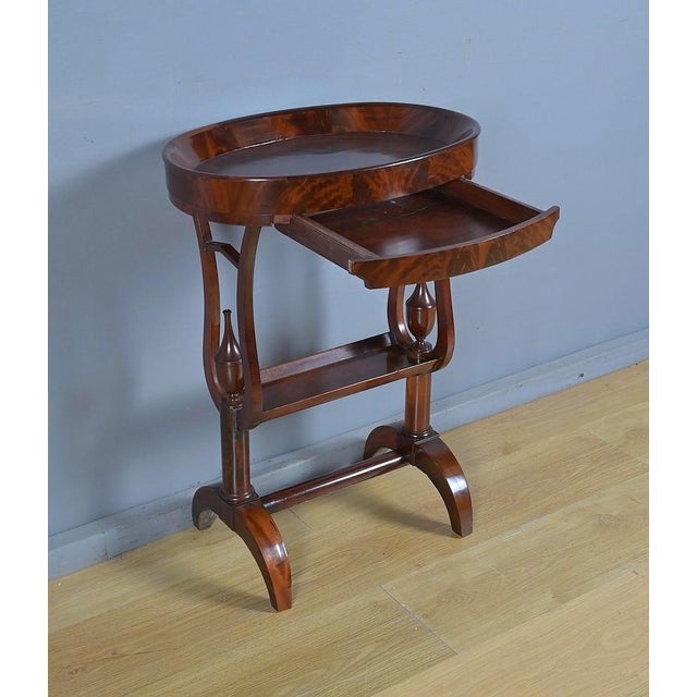 Empire Mahogany Burl Trinket Tray Table, Early 19th Century For Sale - Image 13 of 16