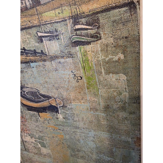 Mid Century Modern Harbor Scene in Norfolk by f.j. Dempsey For Sale - Image 4 of 8