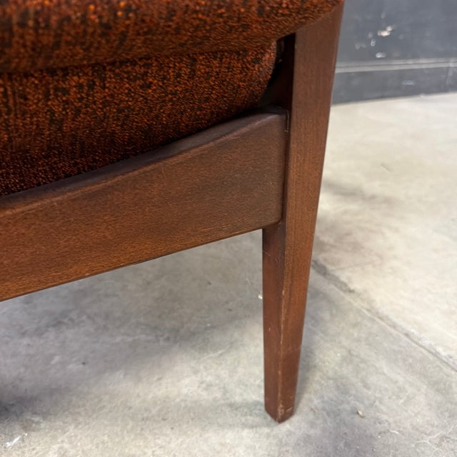 Mid 20th Century Rust Colored Danish-Style Lounge Chair For Sale In New York - Image 6 of 12