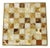 Vintage Mid Century Modern Mosaic Brown Onyx Stone Chess Game Checkerboard For Sale