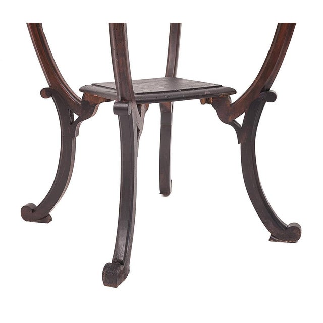 Wood Art Nouveau Pedestal Table, 1890s For Sale - Image 7 of 9