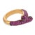 Vintage Italian 3.50 Carat Pink Sapphire 18k Yellow Gold Bypass Ring, Size 6.5 For Sale - Image 4 of 6