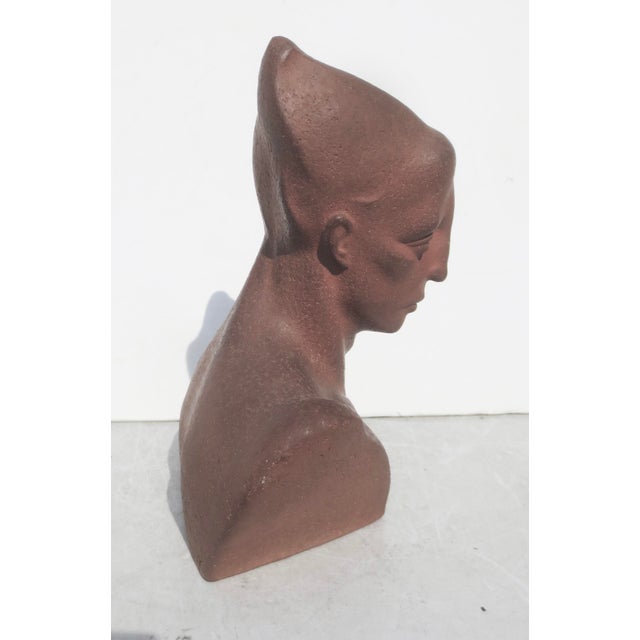 Ceramic Tera Cotta Bust Circa 1920s For Sale - Image 7 of 12