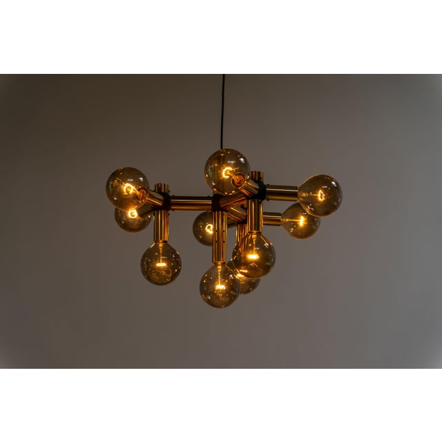 1960s Atomic Chandelier by Trix & Robert Haussmann for Swiss Lamp International, 1960s For Sale - Image 5 of 15