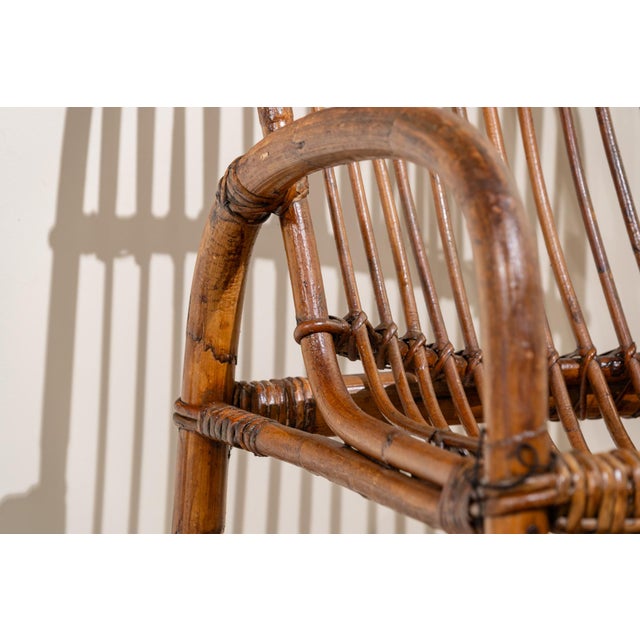Italian Bamboo Chairs, 1950s, Set of 4 For Sale - Image 10 of 14