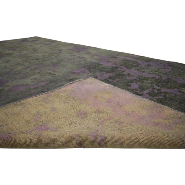 Mid 20th Century Vintage Turkish Purple and Gray Contemporary Rug - 06'03 X 09'09 For Sale - Image 5 of 7