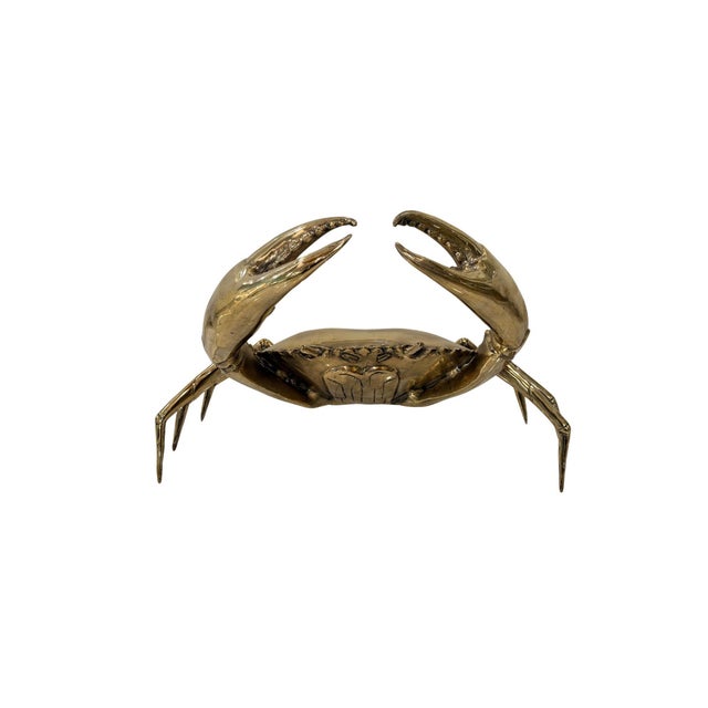Cast Bronze Crab Sculpture — Sculptural Coastal Form in Polished Patina For Sale - Image 4 of 7