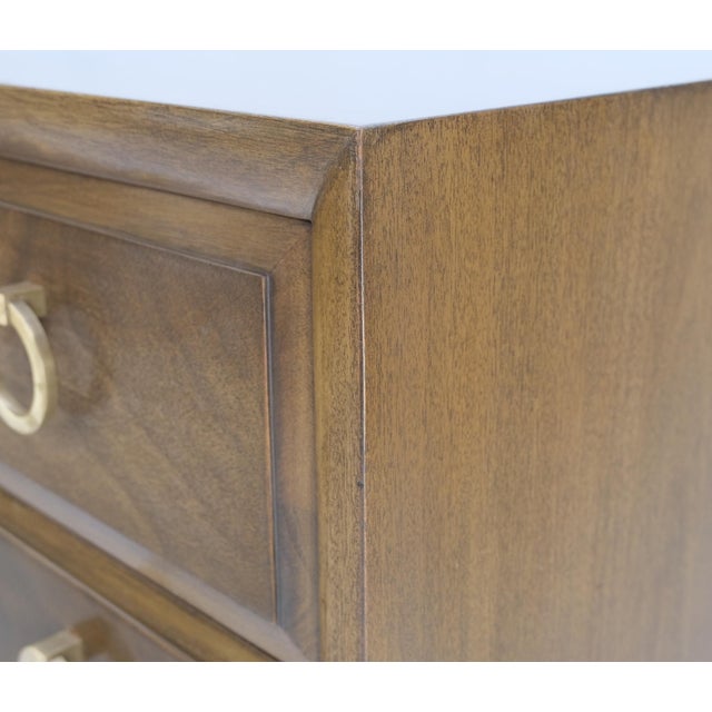 Pair of Gibbings Widdicomb Solid Brass Ring Drop Pulls Bachelor Chests Dressers For Sale - Image 18 of 18