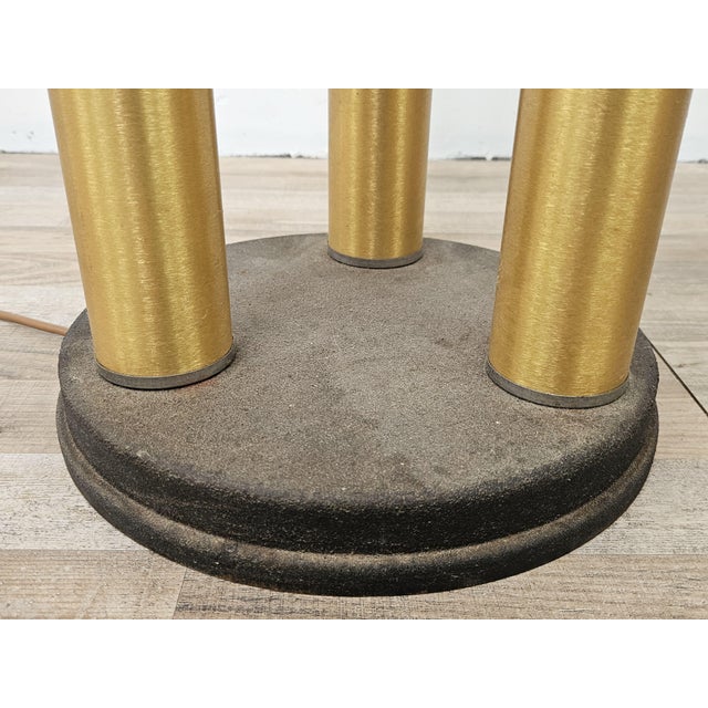 Mid-Century Murano Glass 3-Light Floor Lamp in Wood and Metal, 1970s For Sale - Image 17 of 18