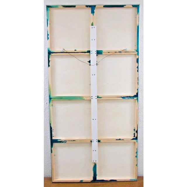 Artist Mark Adler Four-Panel Circular Abstract Acrylic Painting on Canvas Framed For Sale - Image 10 of 10