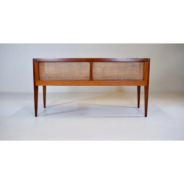 1950s Walnut Window Bench Attributed to Edward Wormley for Dunbar For Sale - Image 10 of 13