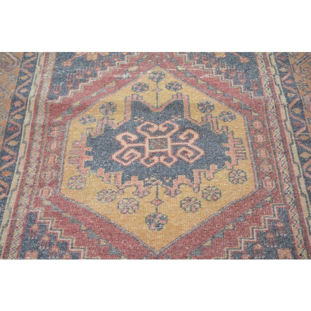 Vintage Turkish Anatolian Hand Knotted Wool Rug, 3'9x7'8'' For Sale - Image 4 of 4