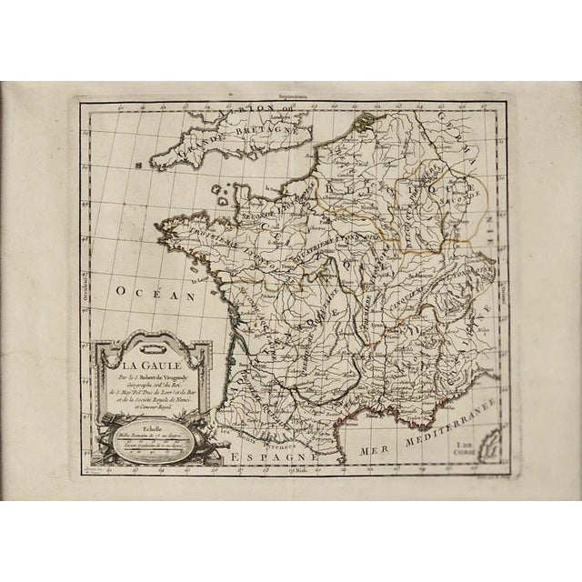 A map of France by Robert de Vaugondy, cartographer to Louis XVI, circa 1750.