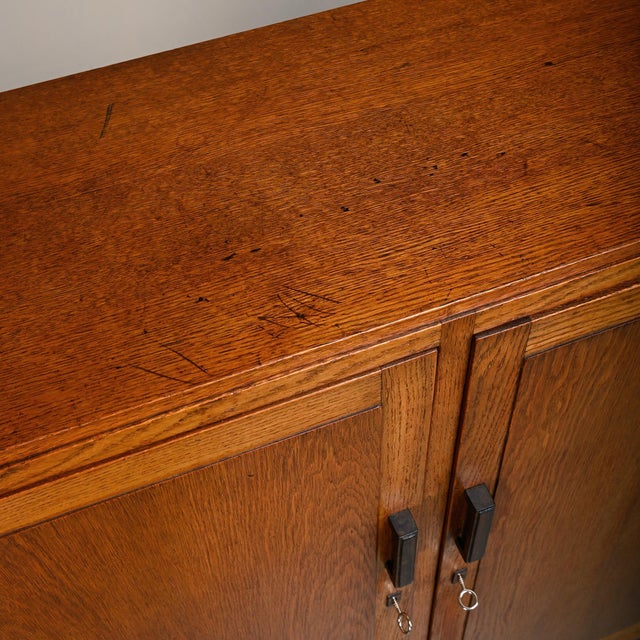 Amsterdam School Modernist Oak Archive Cabinet, 1930s For Sale - Image 13 of 18