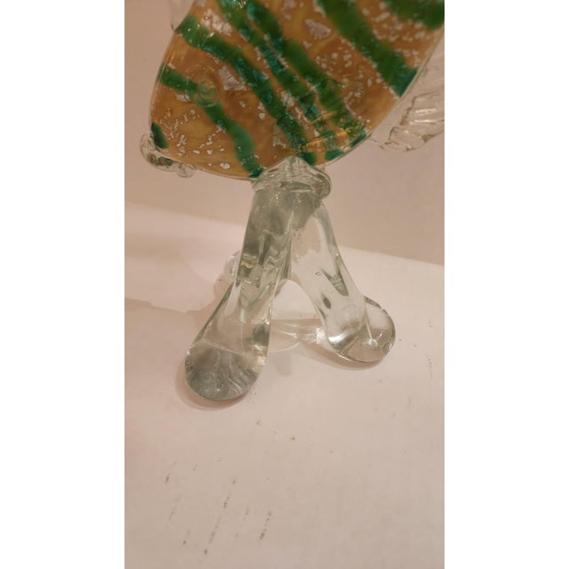 Mid 20th Century Murano Style Art Glass Fish Sculpture For Sale - Image 9 of 9