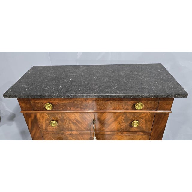 Tall French Chest of Drawers in Mahogany, 1880 For Sale - Image 11 of 18