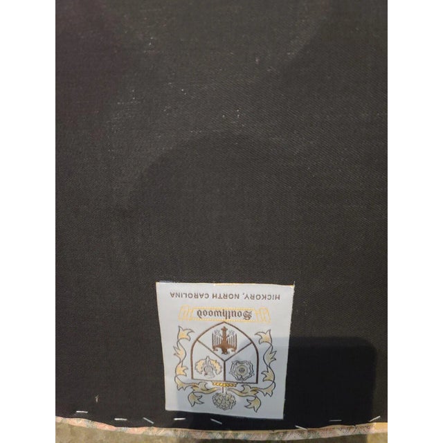 Brown Late 20th Century Southwood Queen Anne Style Mahogany Gooseneck Arm Chair For Sale - Image 8 of 9