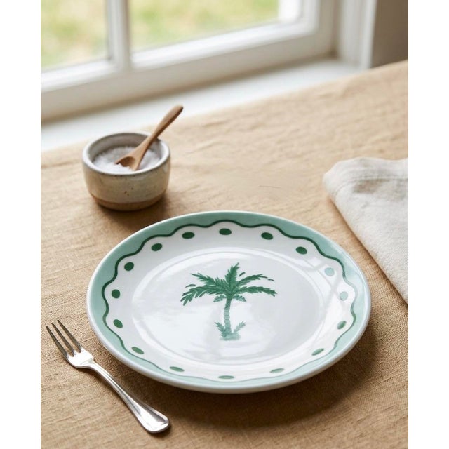 Vintage Fern & Co. For Anthropologie Palm Tree Appetizer Plate For Sale - Image 9 of 12