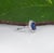 Metal 2.4Ct Tanzanite Ring With Lab Grown Diamond Halo: Solid 14k Gold, Size 6.75 For Sale - Image 7 of 9