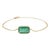 Bezel Set Emerald in 18k Yellow Gold Link Chain Bracelet For Sale