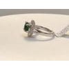 1.8 Carat Oval Tsavorite and 1.0 Carat Diamond Ring in Platinum Estate Size 6 For Sale - Image 16 of 18