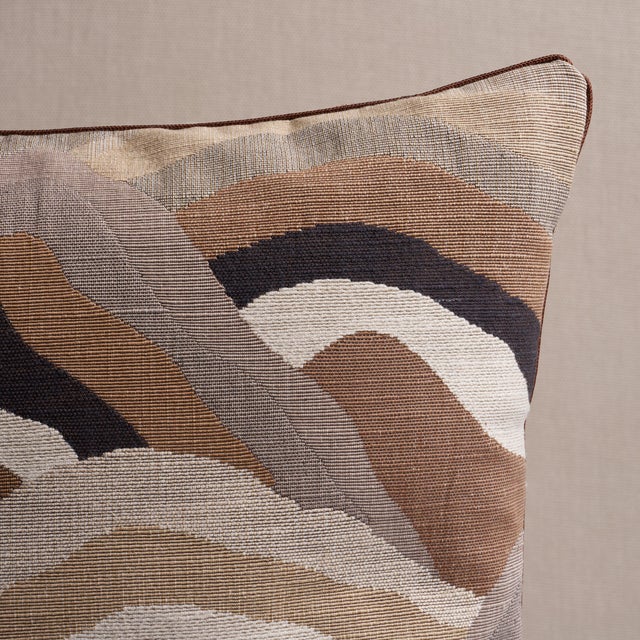 This pillow features Avala Hills. An abstract allover pattern, Avala Hills evokes a stylized rolling landscape. Soft...