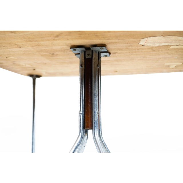Bauhaus Midcentury Bauhaus Steel Pipe Table, Budapest, 1960 For Sale - Image 3 of 7