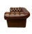 Wood English Chesterfield Brown Leather Club Chair For Sale - Image 7 of 11