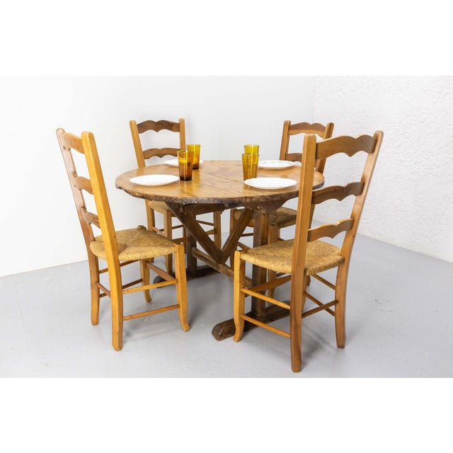 French Foldable Table in Oak and Poplar, 1800s For Sale - Image 13 of 14