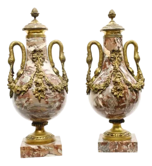 French Empire Decorative Vases, 1890, Set of 2