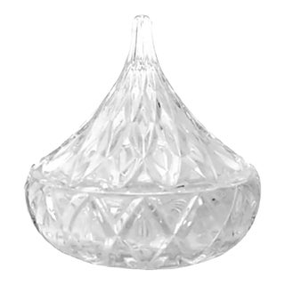 Grandmacore/Grandma Chic Genuine Vintage Hershey Kiss Crystal Bowl - 2 Available For Sale
