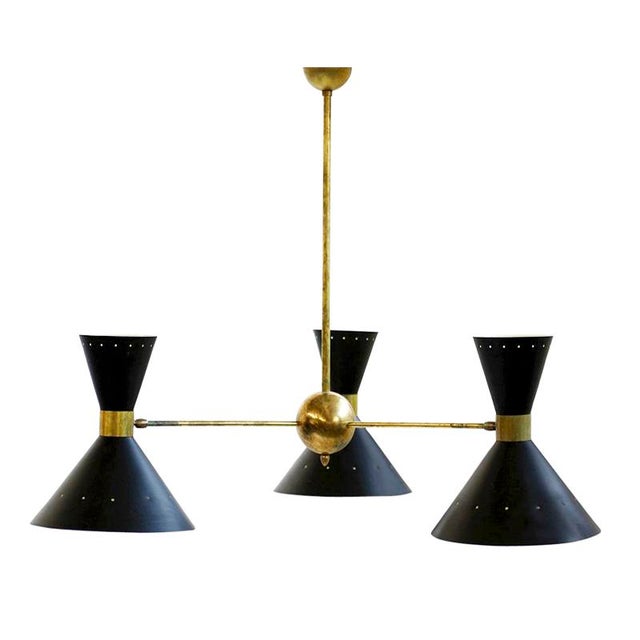 Mid-Century Italian Pendant in Brass, 1960s For Sale - Image 6 of 6