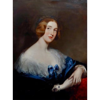 Franz Xaver Winterhalter "Attributed" Portrait of an Aristocratic Lady-Oil Painting For Sale