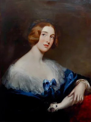 Franz Xaver Winterhalter "Attributed" Portrait of an Aristocratic Lady-Oil Painting