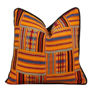 Sika Vintage African Kente Pillow Cover