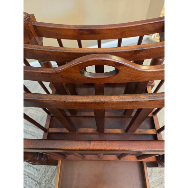Vintage Canterbury Style Magazine Rack For Sale - Image 4 of 9