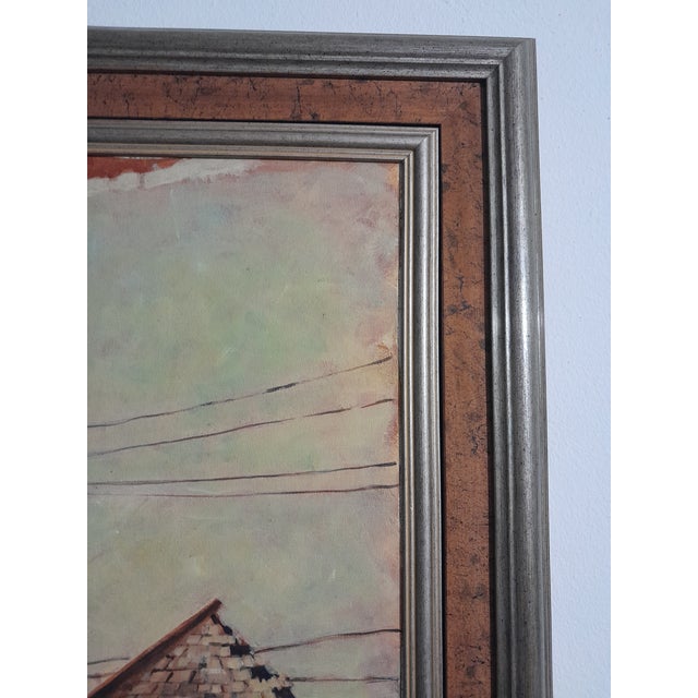 2000s "Forgotten Walls" Acrylic on Canvas Painting by Elpedio Robinson, Signed For Sale - Image 10 of 12