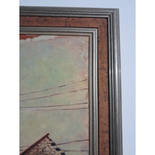 Elpedio Robinson “Forgotten Walls” Architectural Landscape Acrylic on Canvas Painting, Signed For Sale - Image 10 of 12