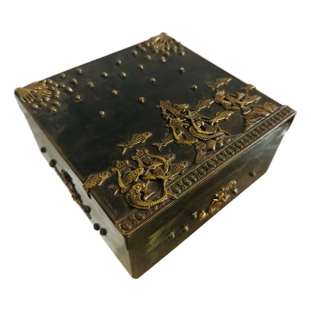 Hand Crafted Bronze Box For Sale